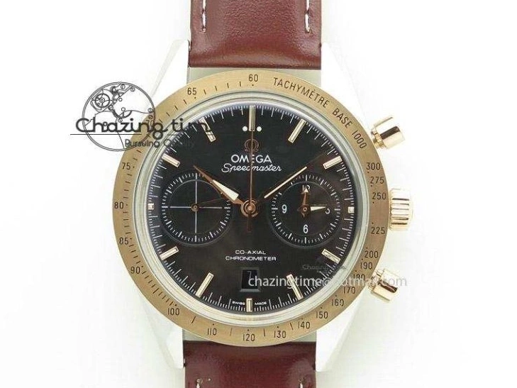 0706 TopPick Speedmaster Racing Master SS HKF Best Edition White Black Dial on Black Rubber Strap A 7813